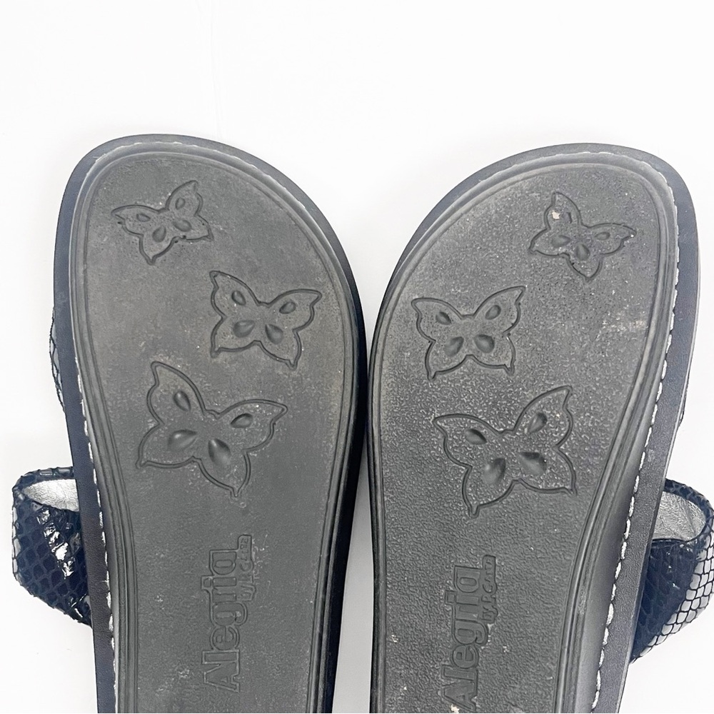 ALEGRIA Karmen Leather Black Dazzler Adjustable Strap Sandals EU 38 - Picture 12 of 12